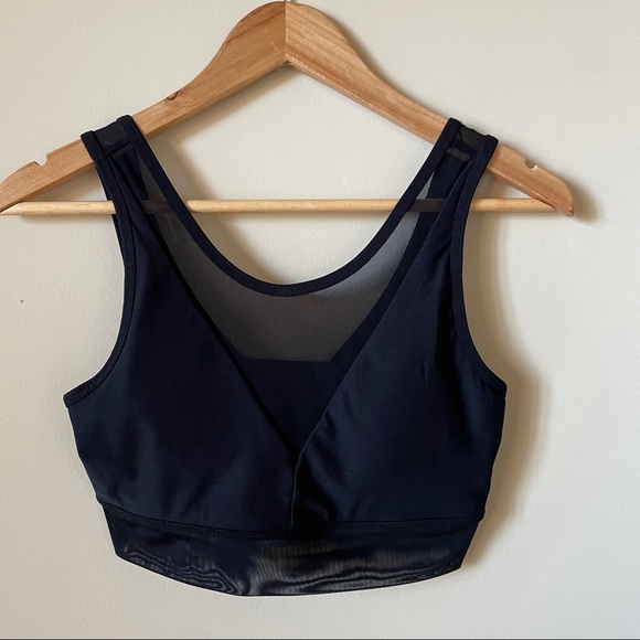 90 Degree, Black, Mesh, Sports Bra/Crop Top, SZ M - Picture 2 of 9